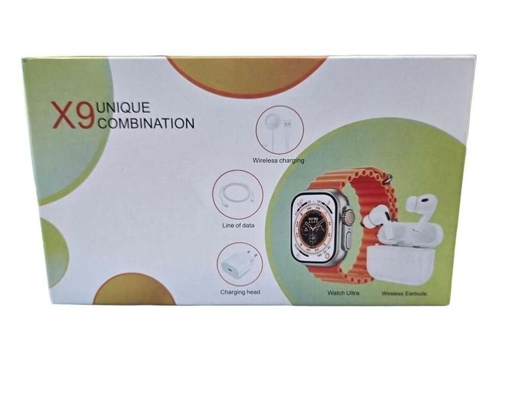 X9 Unique Combination Smartwatch and Wireless Earbuds Set